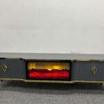 FIRE GREY AND GOLD TV UNIT