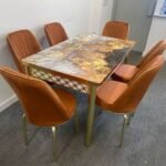 ORANGE AND GOLD WITH STAR CHAIRS