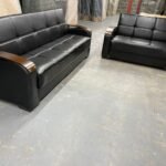 Black Leather Turkish Sofa Bed