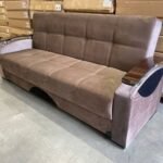 Brown D-Arm Turkish Sofa Bed