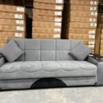 Grey D-Arm Turkish Sofa Bed