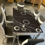 Black Bubble Turkish Style Dining Table & Chair