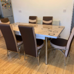 Mink Bubble Turkish Style Dining Table & Chair