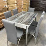 Rusty Grey Turkish Style Dining Table & Chair