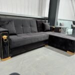 Black Lion Corner Sofa Bed
