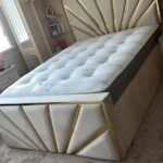 DFS BEDS Upholstered Ottoman Storage Bed | King Size Bed with Storage | Velvet Double Bed Frame | Bed Frames